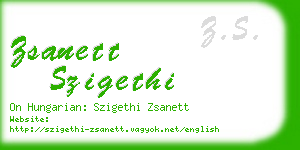 zsanett szigethi business card